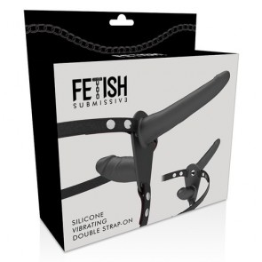 Los placeres de Lola vibrating silicone double strap on by Fetish Submissive