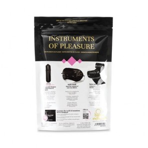 Los placeres de Lola handcuffs, eye mask and small vibrator kit from Instruments of Pleasure by Bijoux Indiscret