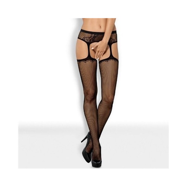 Los Placeres de Lola Los Placeres de Lola stockings attached to garter belt set 232 by Obsessive