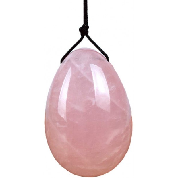Los Placeres de Lola huevo de cuarzo rosa perforado