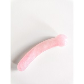 Los placeres de Lola, Amrita dildo curvo de cuarzo rosa by Saktion