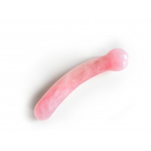 Los placeres de Lola, Amrita curved pink quartz dildo by Saktion
